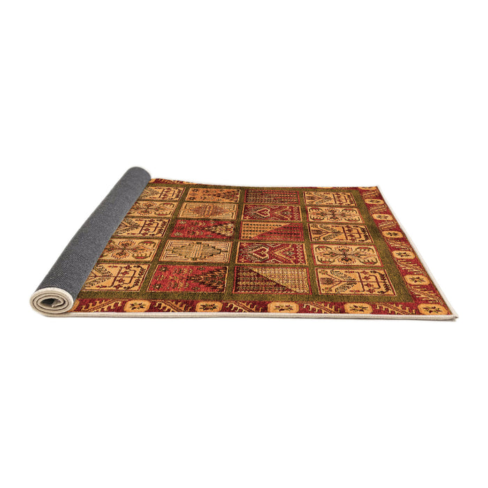 Sideview of Abstract Orange Modern Rug, abs635org
