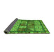 Sideview of Abstract Green Modern Rug, abs635grn