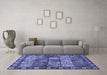 Machine Washable Abstract Blue Modern Rug in a Living Room, wshabs635blu