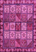 Machine Washable Abstract Pink Modern Rug, wshabs635pnk