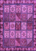 Machine Washable Abstract Purple Modern Area Rugs, wshabs635pur