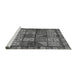 Sideview of Machine Washable Abstract Gray Modern Rug, wshabs635gry