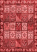 Abstract Red Modern Area Rugs