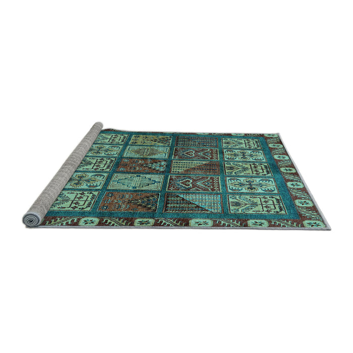 Sideview of Machine Washable Abstract Light Blue Modern Rug, wshabs635lblu