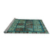 Sideview of Machine Washable Abstract Light Blue Modern Rug, wshabs635lblu