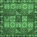 Square Abstract Emerald Green Modern Rug, abs635emgrn