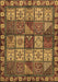 Machine Washable Abstract Brown Modern Rug, wshabs635brn