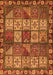 Machine Washable Abstract Orange Modern Area Rugs, wshabs635org