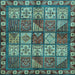 Square Abstract Light Blue Modern Rug, abs635lblu