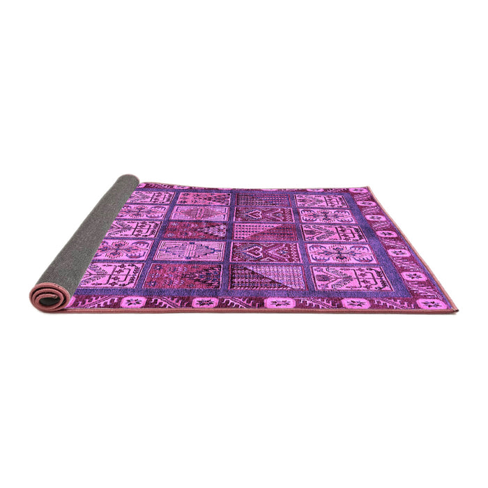 Sideview of Abstract Purple Modern Rug, abs635pur