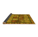 Sideview of Abstract Yellow Modern Rug, abs635yw