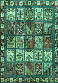 Abstract Turquoise Modern Rug, abs635turq