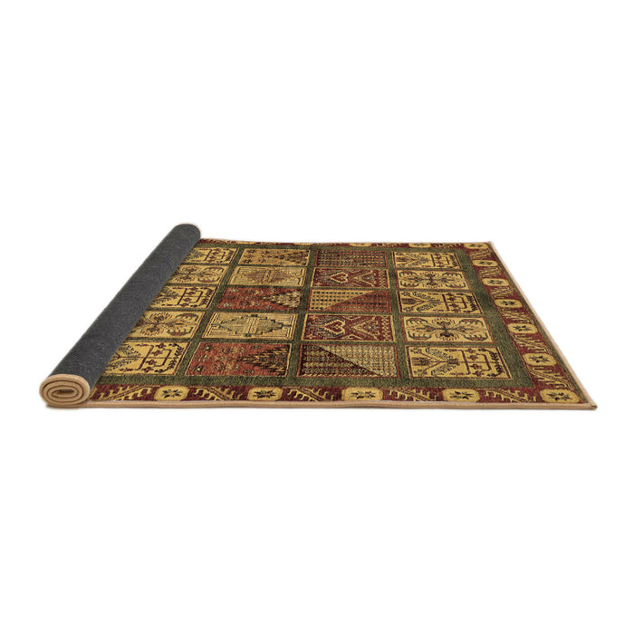 Sideview of Abstract Brown Modern Rug, abs635brn