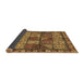 Sideview of Abstract Brown Modern Rug, abs635brn