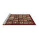 Sideview of Machine Washable Abstract Dark Red Rug, wshabs636