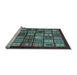 Sideview of Machine Washable Southwestern Light Blue Country Rug, wshabs636lblu