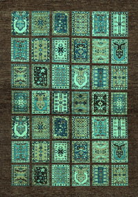 Southwestern Turquoise Country Rug, abs636turq