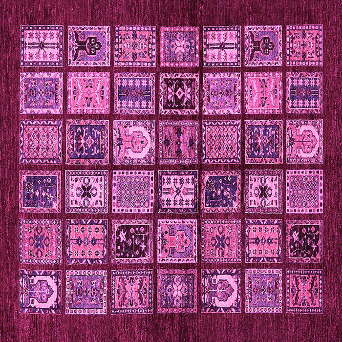 Square Southwestern Pink Country Rug, abs636pnk