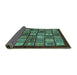 Sideview of Southwestern Turquoise Country Rug, abs636turq