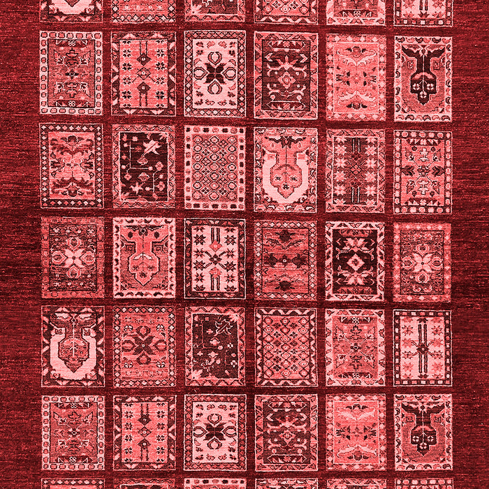 Machine Washable Southwestern Red Country Rug, wshabs636red