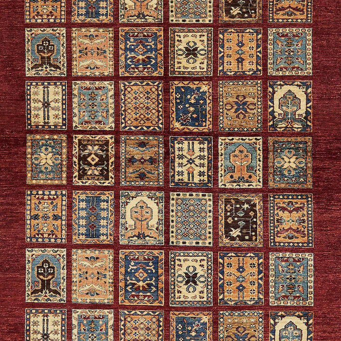 Abstract Dark Red Southwestern Rug, abs636