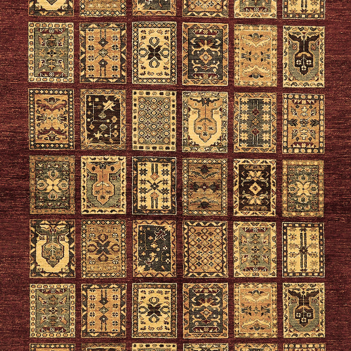 Machine Washable Southwestern Brown Country Rug, wshabs636brn