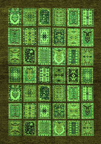 Southwestern Green Country Rug, abs636grn