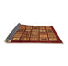 Sideview of Southwestern Orange Country Rug, abs636org