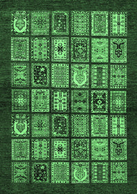 Southwestern Emerald Green Country Rug, abs636emgrn