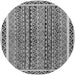 Round Abstract Gray Modern Rug, abs637gry