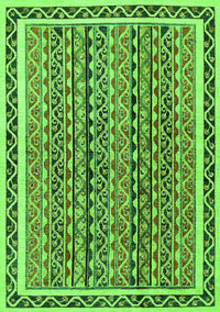 Abstract Green Modern Rug, abs637grn