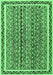 Machine Washable Abstract Emerald Green Modern Area Rugs, wshabs637emgrn