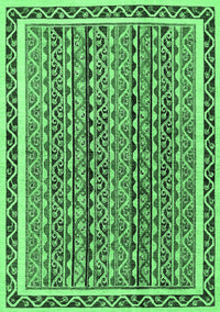 Abstract Emerald Green Modern Rug, abs637emgrn