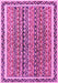 Machine Washable Abstract Pink Modern Rug, wshabs637pnk