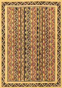 Abstract Brown Modern Rug, abs637brn