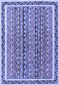 Abstract Blue Modern Rug, abs637blu