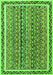 Machine Washable Abstract Green Modern Area Rugs, wshabs637grn