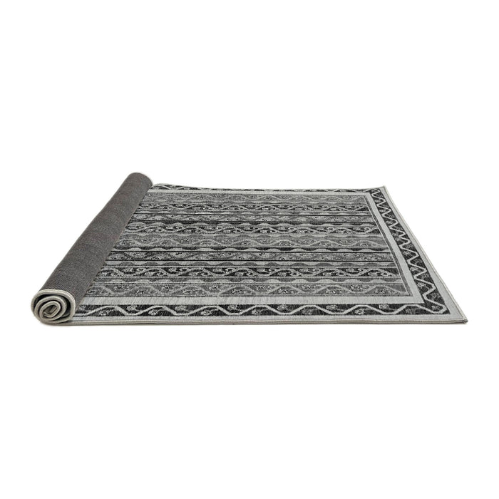 Sideview of Abstract Gray Modern Rug, abs637gry