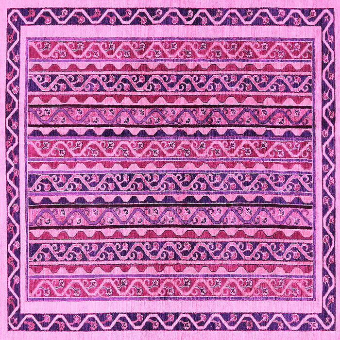Square Abstract Pink Modern Rug, abs637pnk
