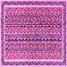 Square Abstract Pink Modern Rug, abs637pnk