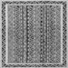 Square Machine Washable Abstract Gray Modern Rug, wshabs637gry