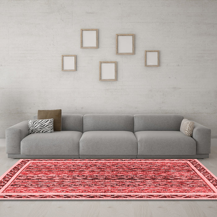Modern Red Washable Rugs