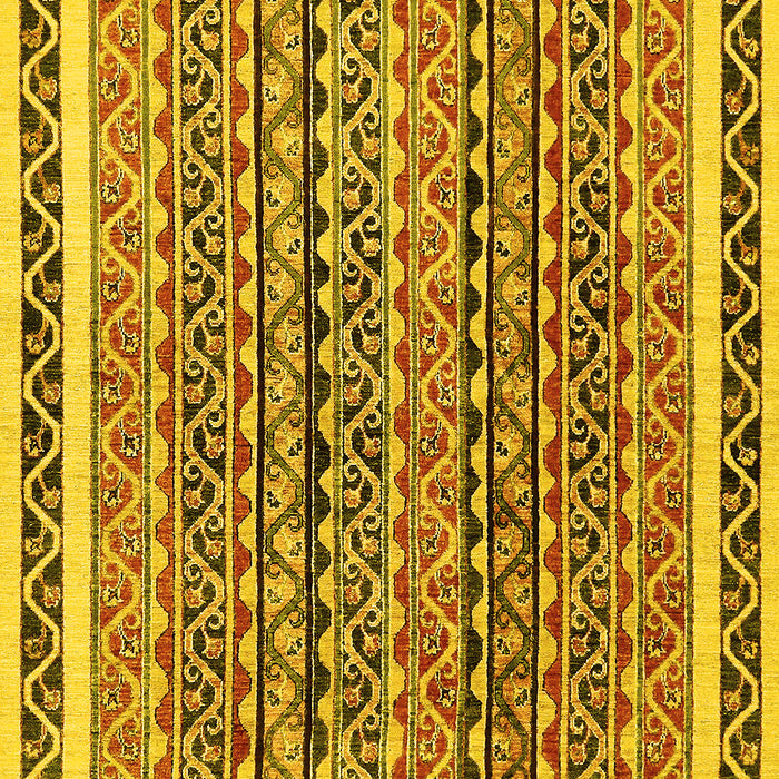 Machine Washable Abstract Yellow Modern Rug, wshabs637yw