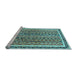 Sideview of Machine Washable Abstract Light Blue Modern Rug, wshabs637lblu