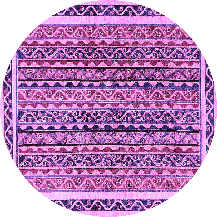 Round Abstract Purple Modern Rug, abs637pur