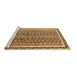 Sideview of Machine Washable Abstract Brown Modern Rug, wshabs637brn