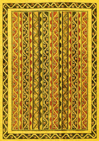 Abstract Yellow Modern Rug, abs637yw