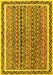 Abstract Yellow Modern Rug, abs637yw