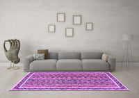 Machine Washable Abstract Purple Modern Rug, wshabs637pur