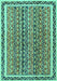 Abstract Turquoise Modern Rug, abs637turq